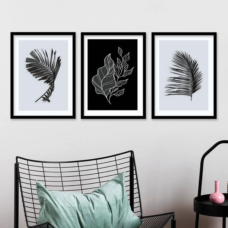 Black Leaf Wall Art Posters for Wall Decor-Kotart