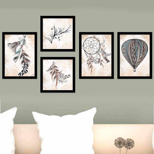 Bohemian Home Decor Wall Art Paintings with Frame for Living Room Bedroom Wall Decor-Kotart