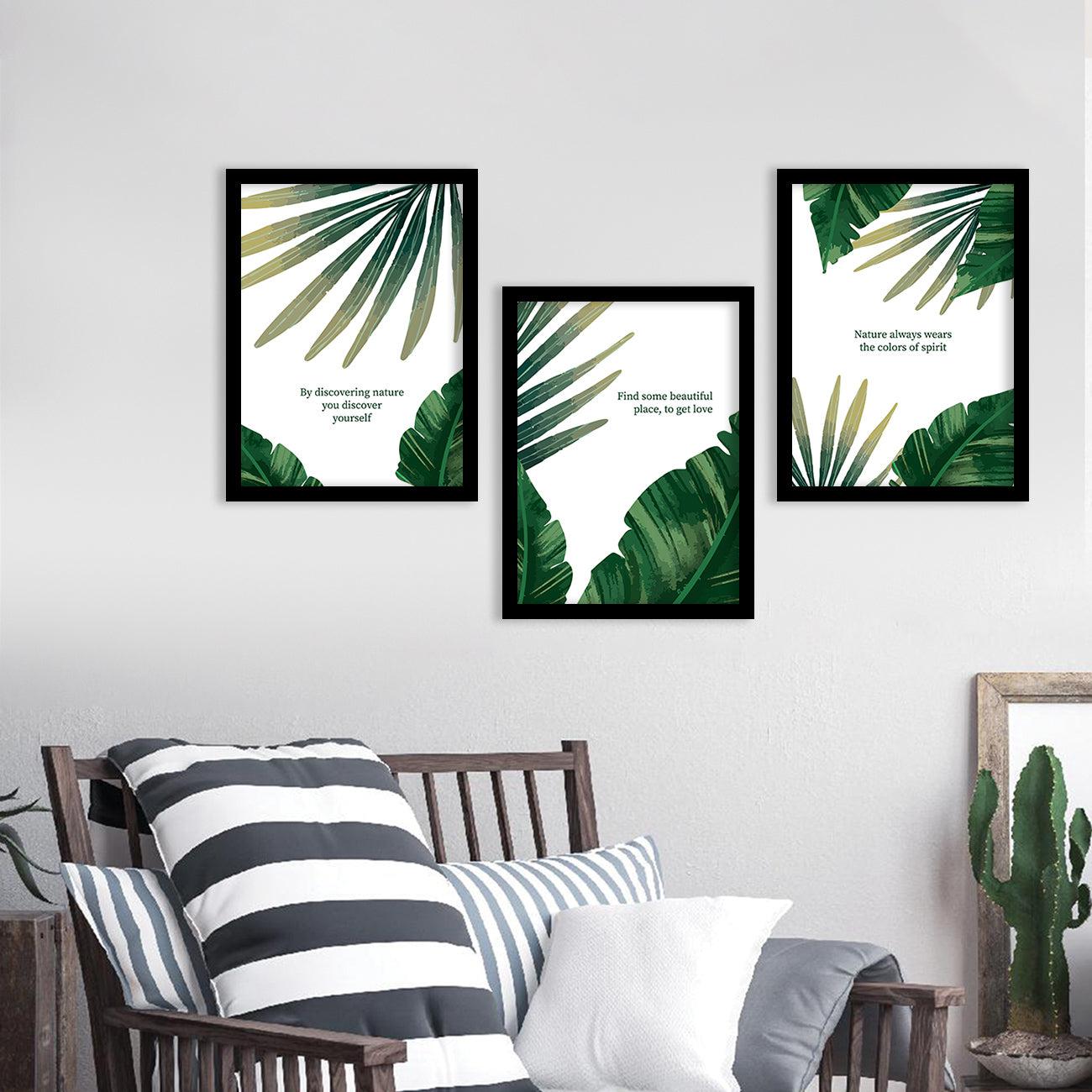 Botanical Leaf Wall Arts with Frame-Kotart