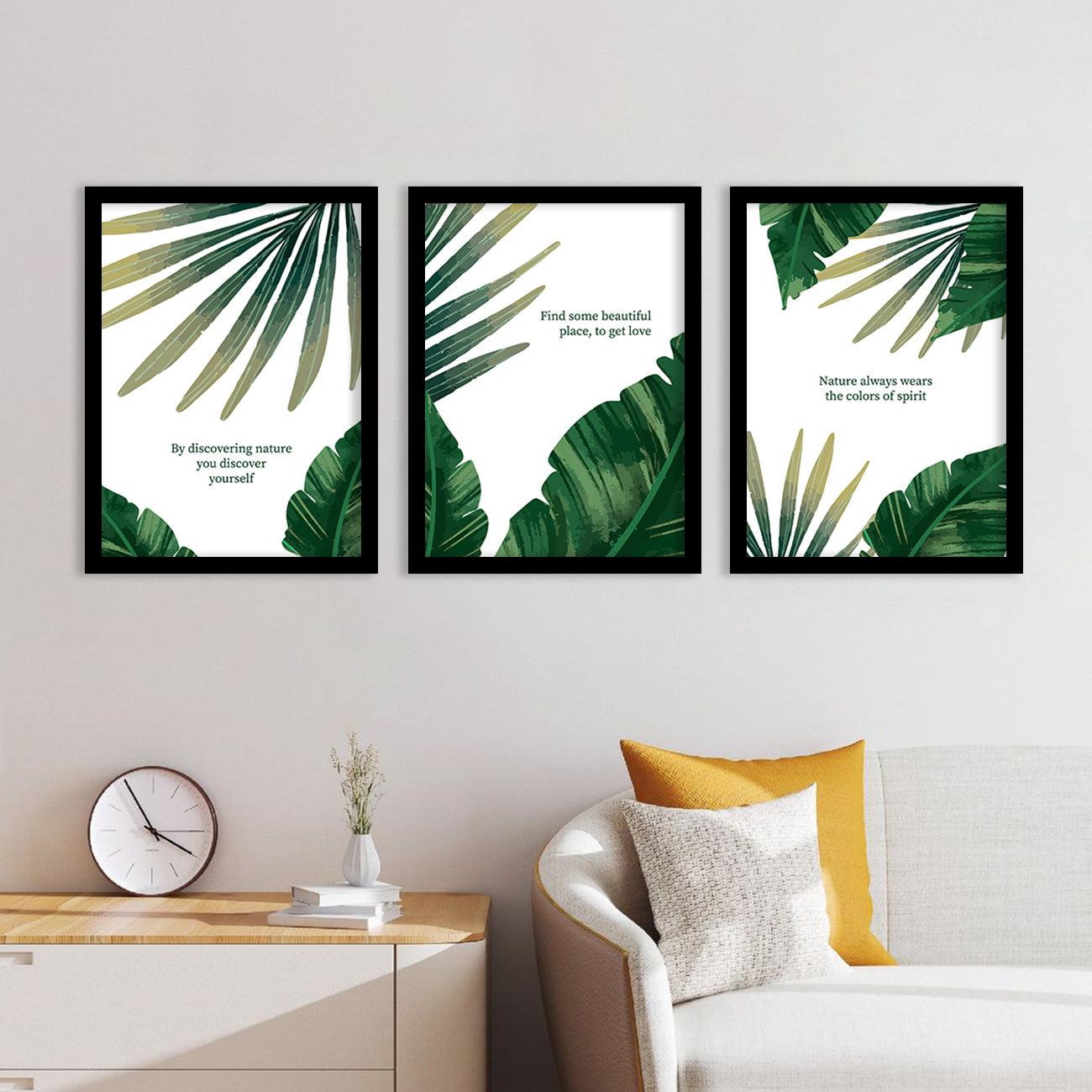 Botanical Leaf Wall Arts with Frame-Kotart