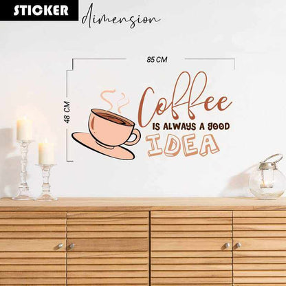 Coffee Quote Wall Stickers for Kitchen Wall Decor-Kotart