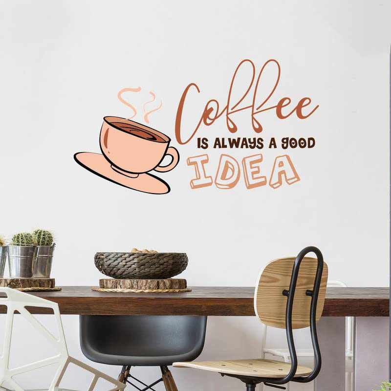 Coffee Quote Wall Stickers for Kitchen Wall Decor-Kotart