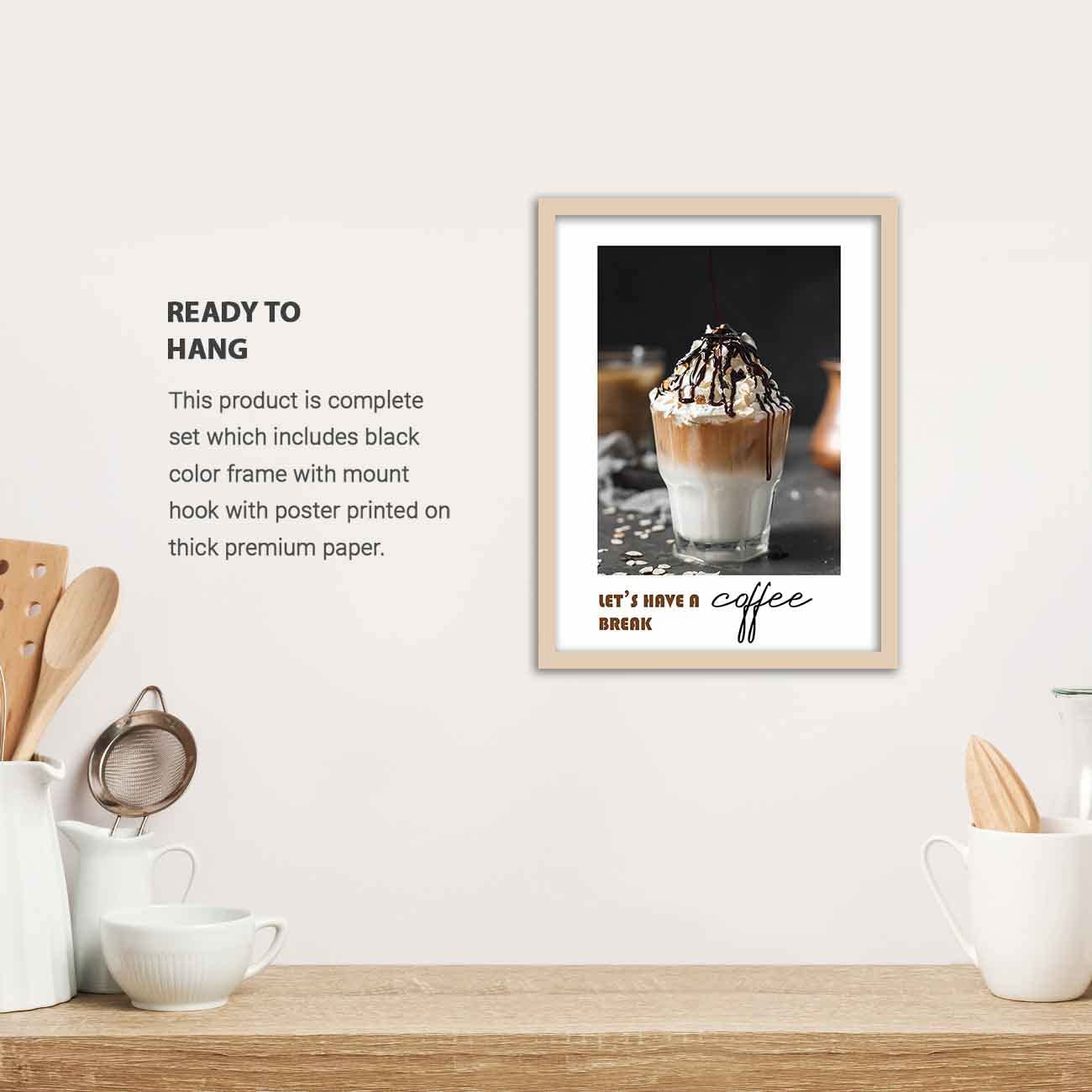 Coffee Quotes Framed Wall Posters with Frame-Kotart