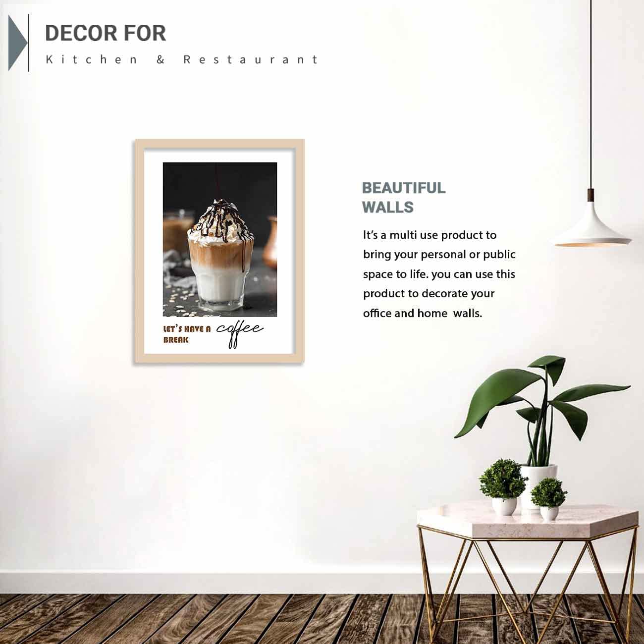 Coffee Quotes Framed Wall Posters with Frame-Kotart