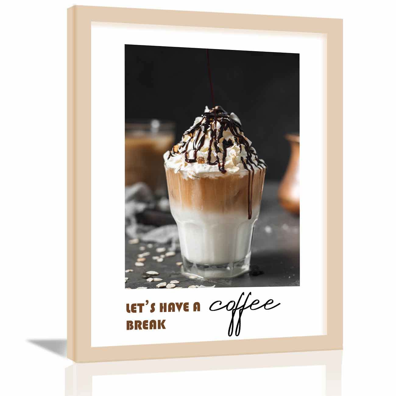 Coffee Quotes Framed Wall Posters with Frame-Kotart