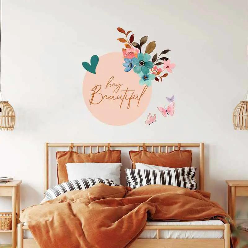 Colorful Flowers Printed Wall Stickers / Decals-Kotart