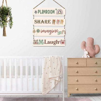 Colorful and Cheerful MDF Wood Wall Decor for Kids Room-Kotart
