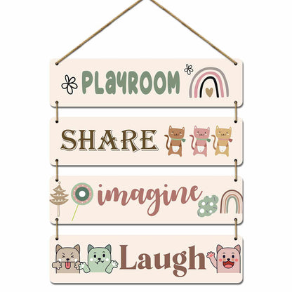 Colorful and Cheerful MDF Wood Wall Decor for Kids Room-Kotart