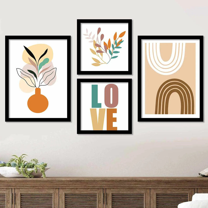 Contemporary Art Poster Sets with Frame , Set of 4-Kotart