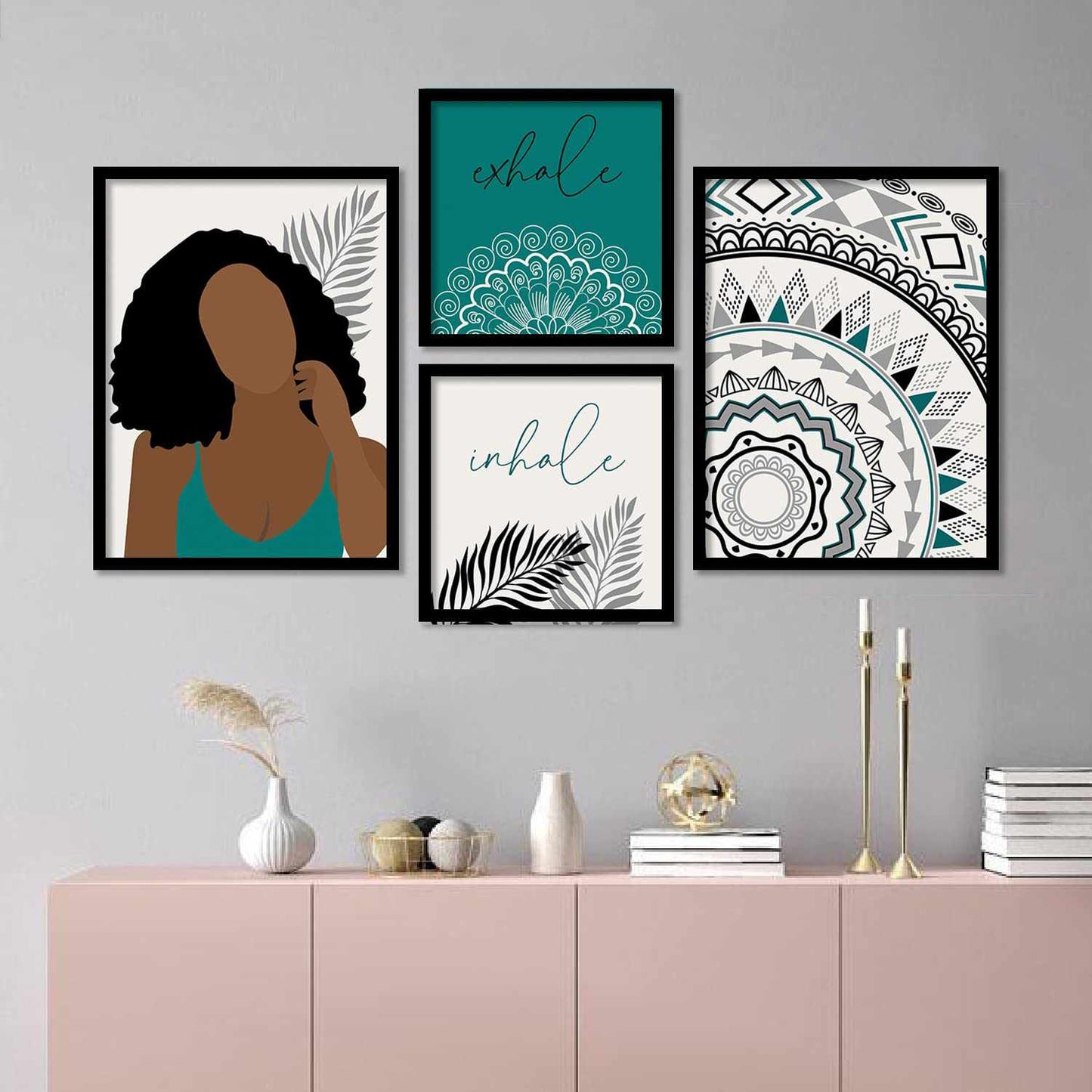 Contemporary Art Posters with Frame for Home - Abstract Wall Frames-Kotart