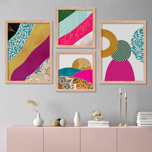 Contemporary Art Posters with Frame for Home and Living Room Wall Decor-Kotart