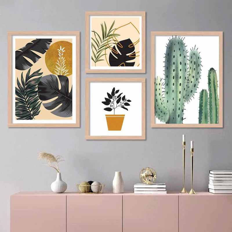 Contemporary Art Posters with Frame for Home and Living Room Wall Decor-Kotart