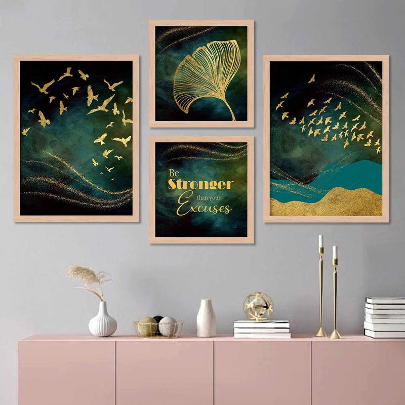 Contemporary Art Posters with Frame for Home and Living Room Wall Decor-Kotart