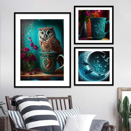 Contemporary Art Prints for Living Room Wall Decor - Vibrant Paintings with Frame for Living Room-Kotart