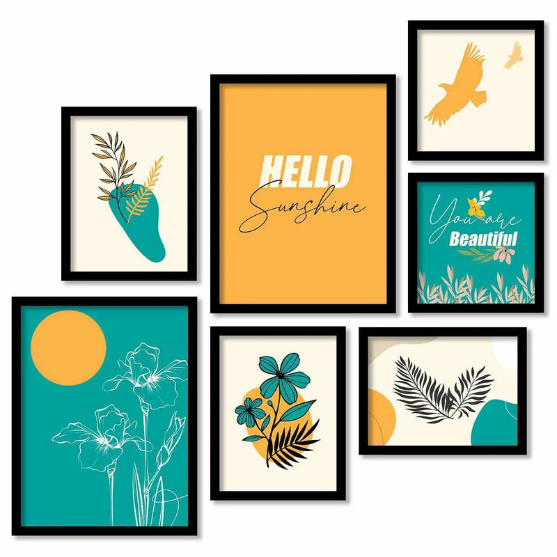 Contemporary Gallery Wall Art Set with Framed Prints-Kotart