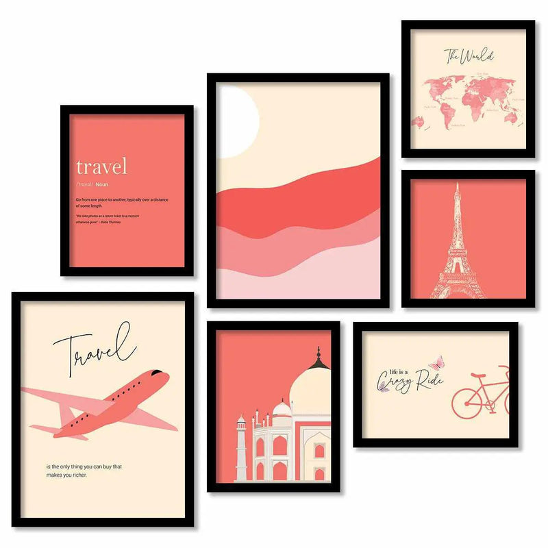Contemporary Gallery Wall Art Set with Framed Prints-Kotart