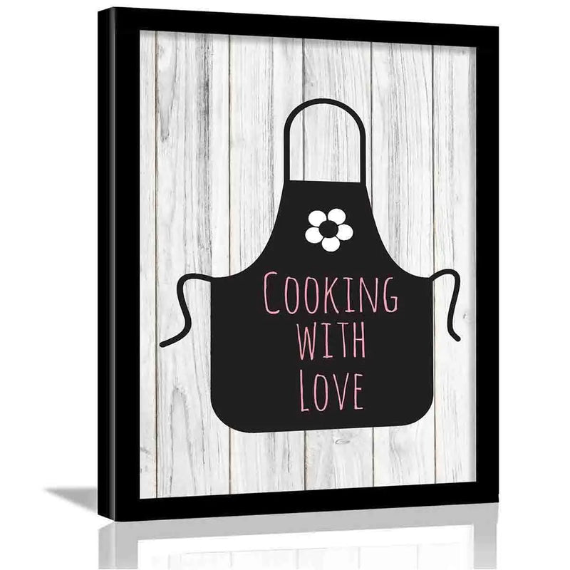 Cooking With Love Quotes Wall Posters with Frame-Kotart