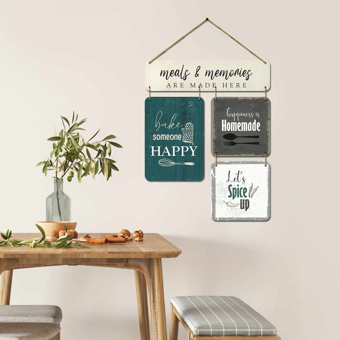 Cute Kitchen Sayings MDF Wood Wall Hanging for a Personalized Touch-Kotart