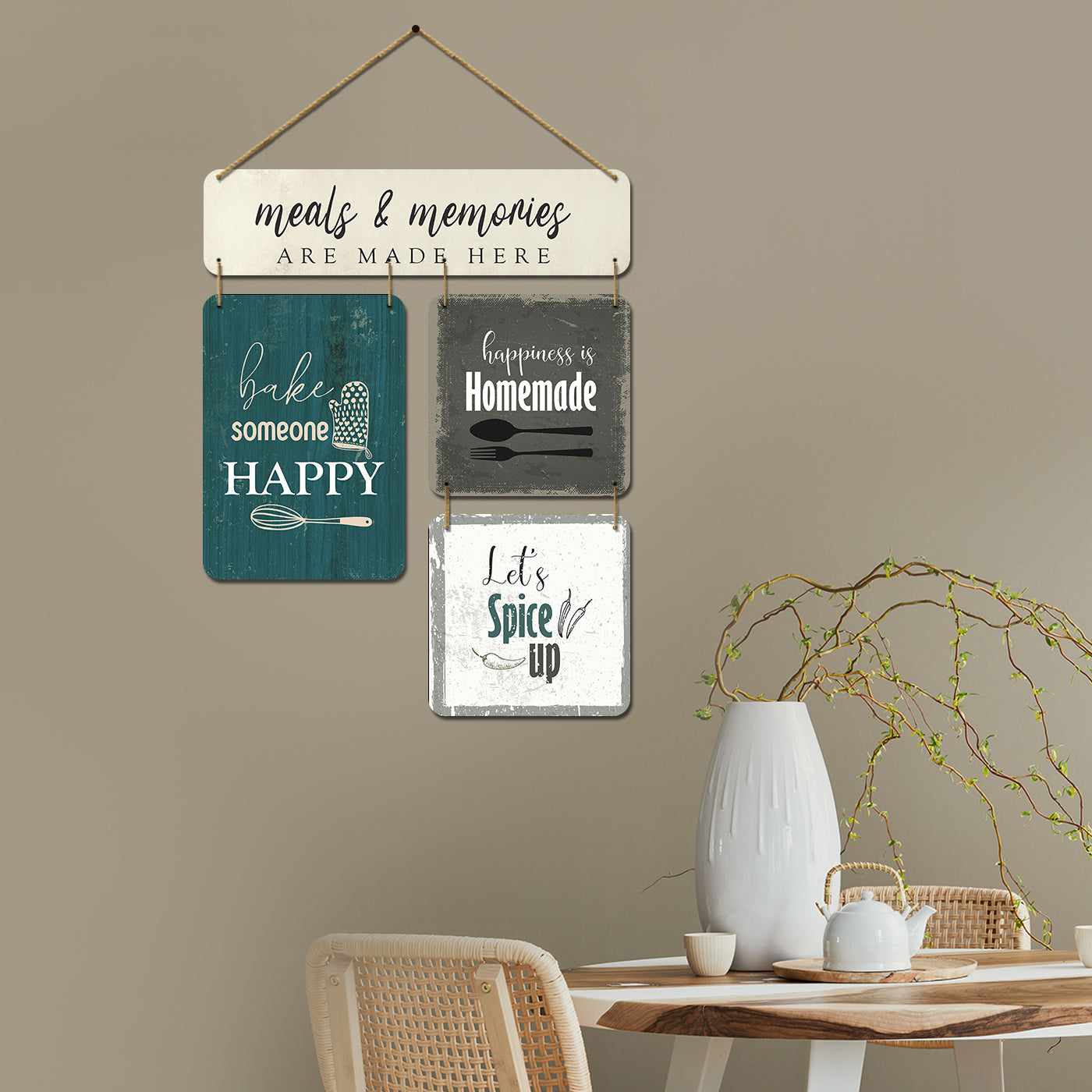 Cute Kitchen Sayings MDF Wood Wall Hanging for a Personalized Touch-Kotart