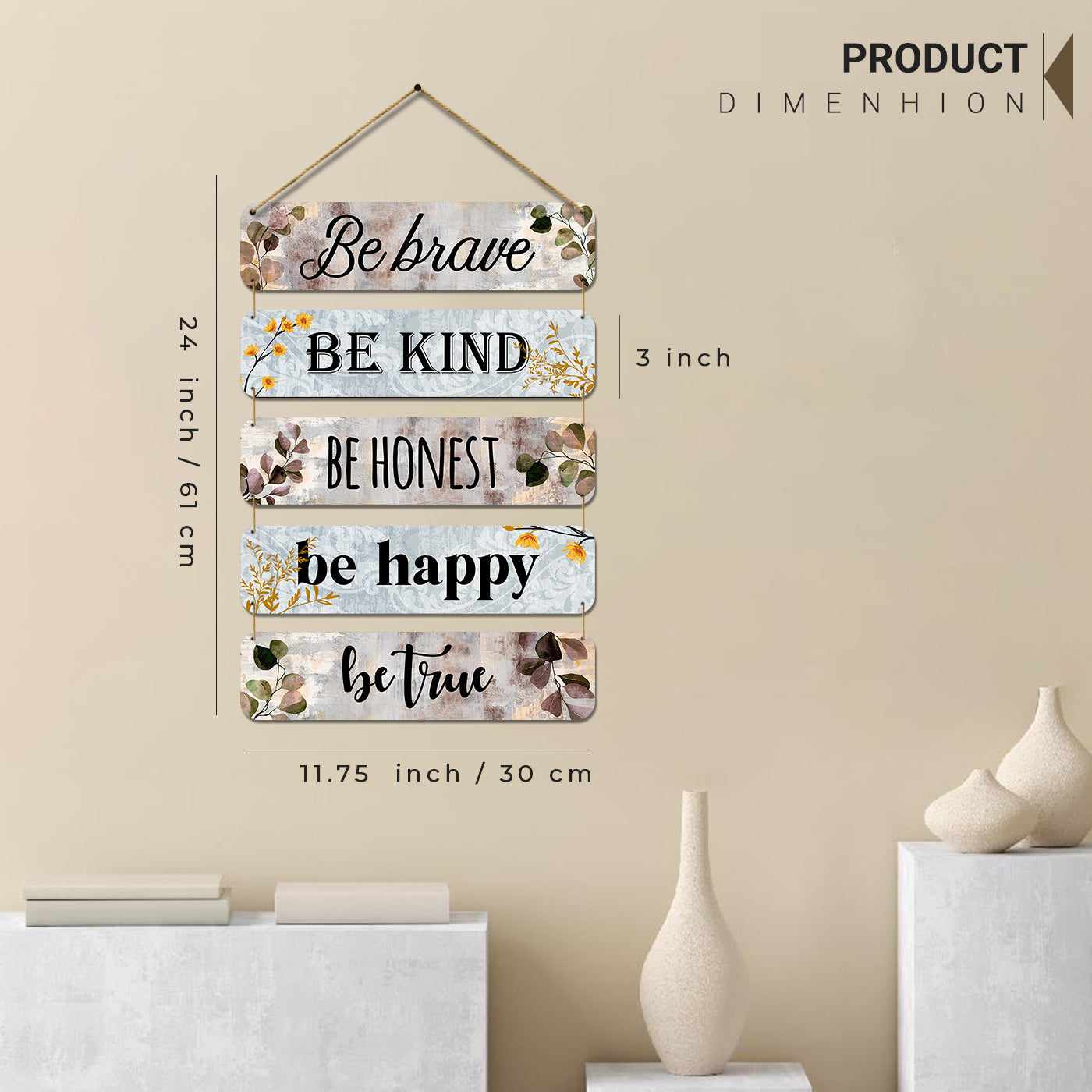 Cute Quotes MDF Wood Wall Hanging for Entryway Living Room Kids Room Bedroom Wall Decor-Kotart