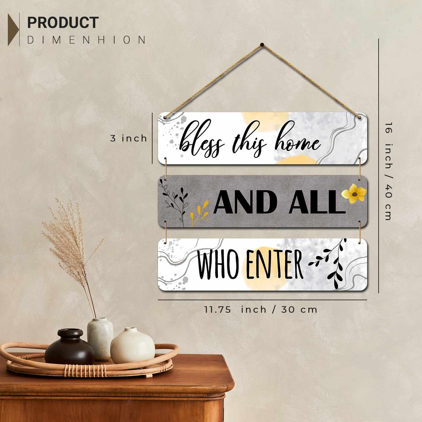 Cute Quotes MDF Wood Wall Hanging for Entryway Living Room Kids Room Bedroom Wall Decor-Kotart