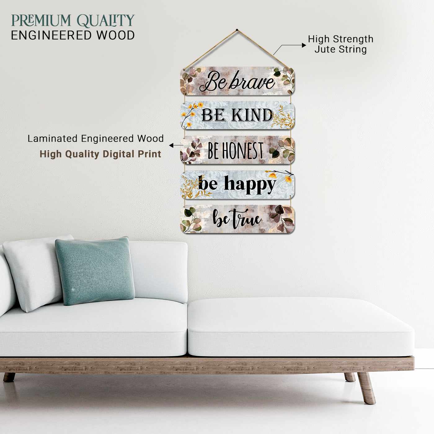 Cute Quotes MDF Wood Wall Hanging for Entryway Living Room Kids Room Bedroom Wall Decor-Kotart