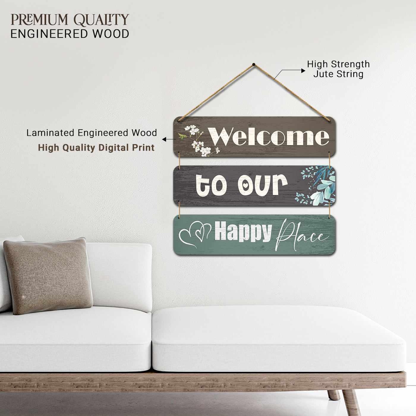 Cute Quotes MDF Wood Wall Hanging for Entryway Living Room Kids Room B -  Kotart