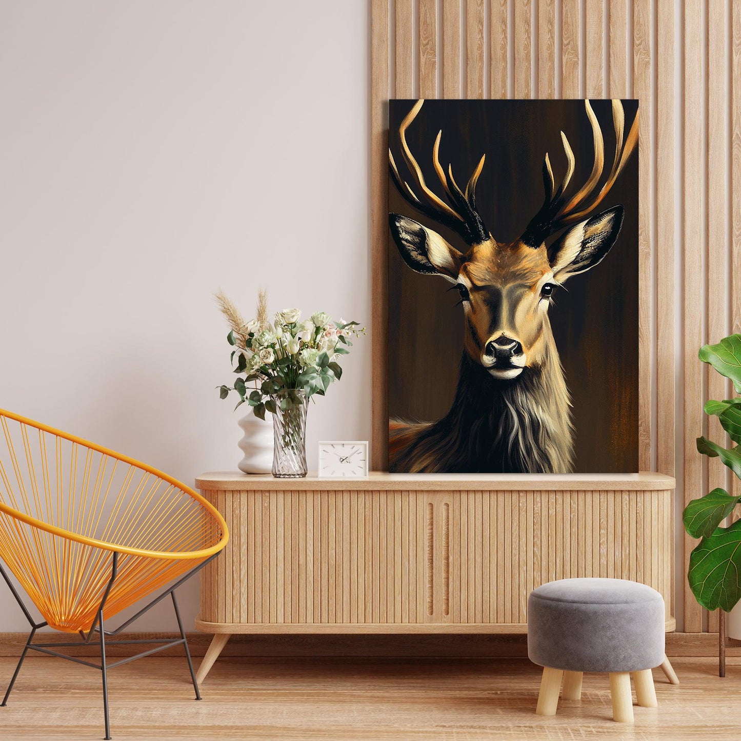 Deer in Forest Canvas Painting - Large Canvas Art for Living Room Bedroom Wall Decor-Kotart