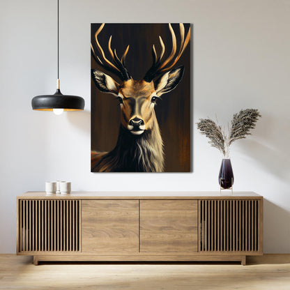 Deer in Forest Canvas Painting - Large Canvas Art for Living Room Bedroom Wall Decor-Kotart