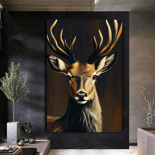 Deer in Forest Canvas Painting - Large Canvas Art for Living Room Bedroom Wall Decor-Kotart