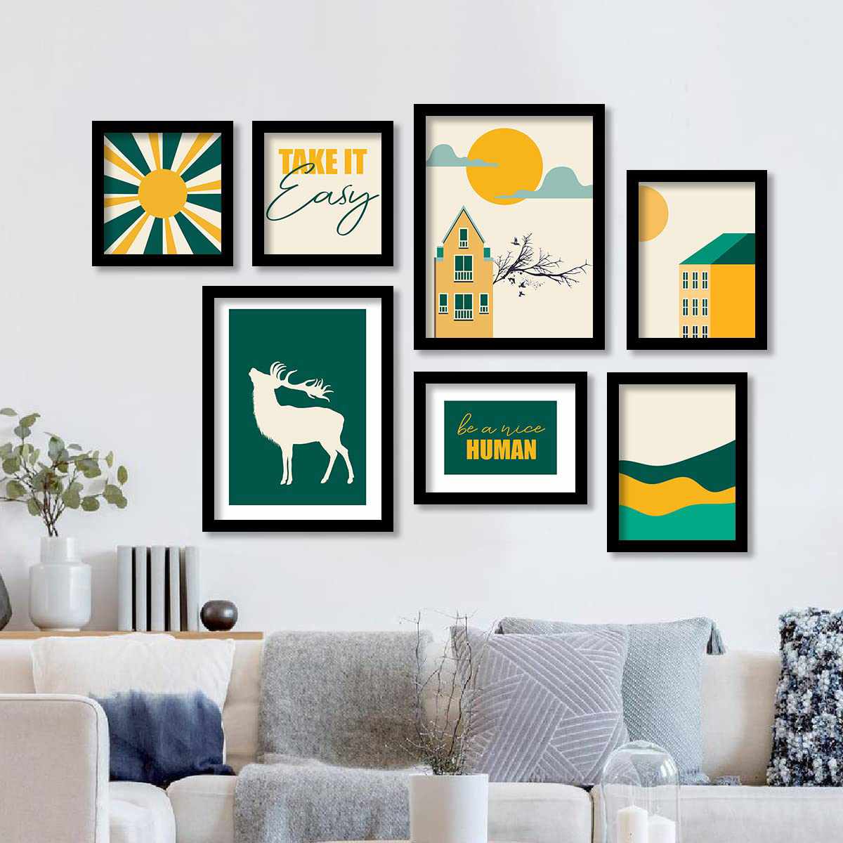 Designer Gallery Wall Art Collection with Mix-and-Match Prints-Kotart