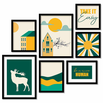 Designer Gallery Wall Art Collection with Mix-and-Match Prints-Kotart