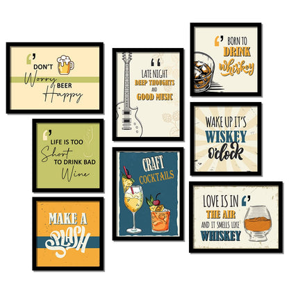 Dining Delight Wall Frames - Set of 8-Kotart