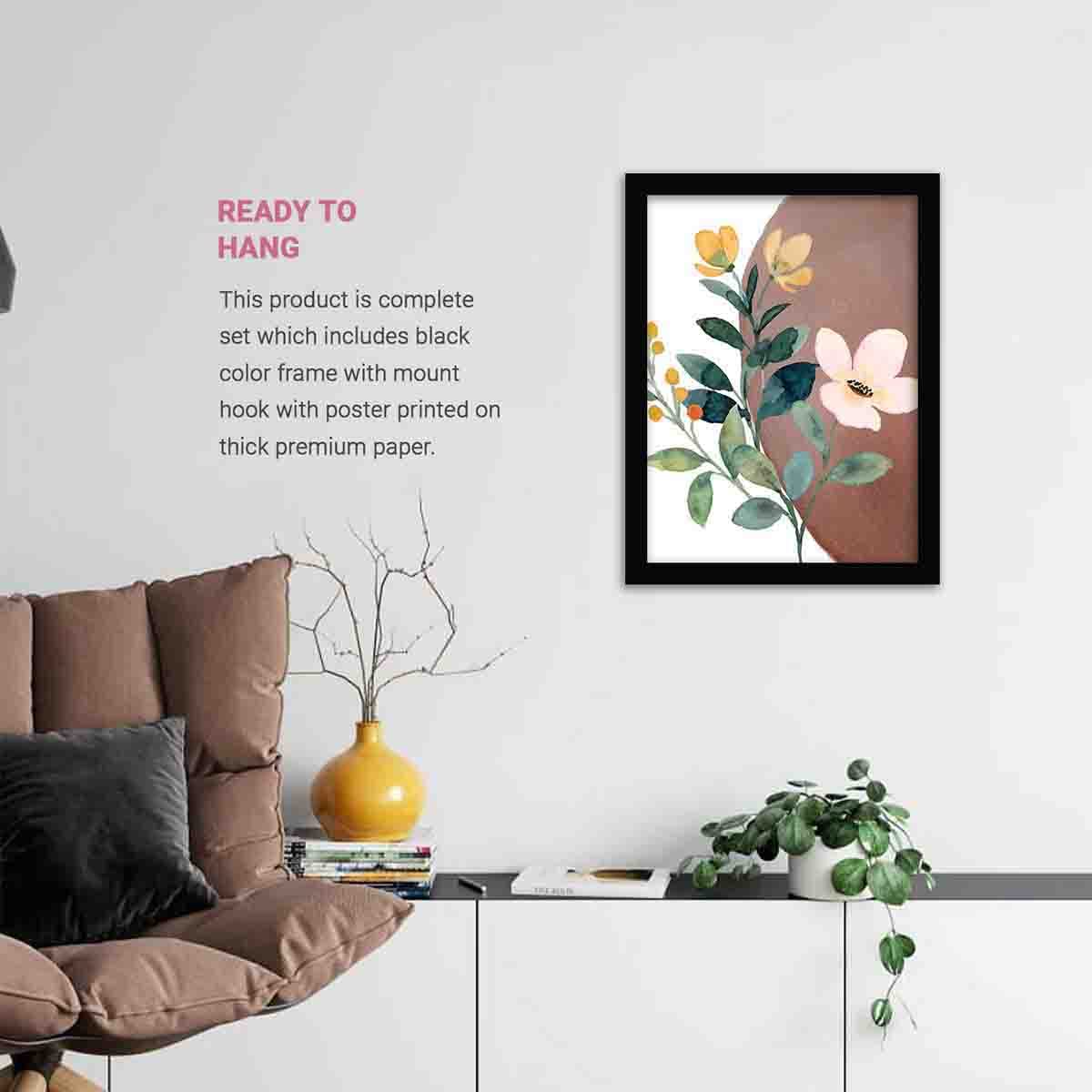 Elegant Flower Theme Posters with Frame-Kotart