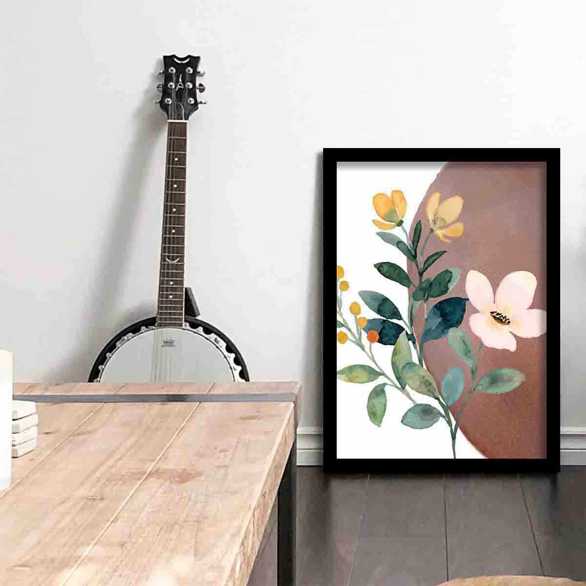 Elegant Flower Theme Posters with Frame-Kotart