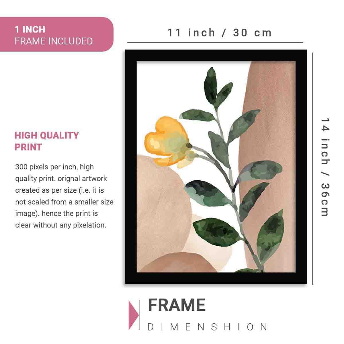 Elegant Flower Theme Posters with Frame for Wall decor-Kotart