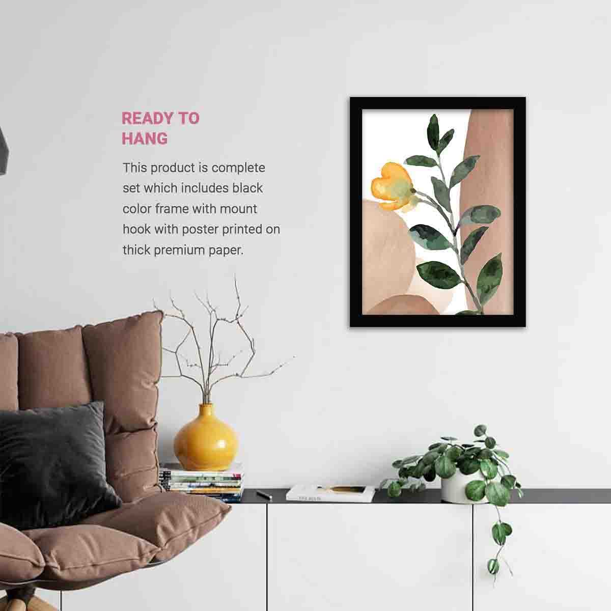 Elegant Flower Theme Posters with Frame for Wall decor-Kotart