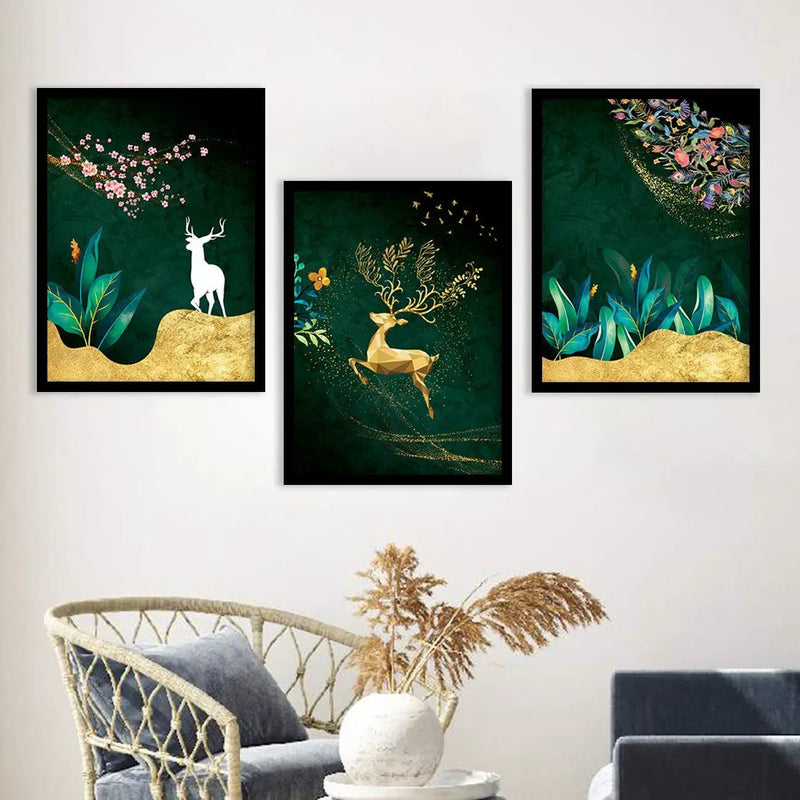 Elegant Golden Combos - Contemporary Wall Art for Your Space-Kotart