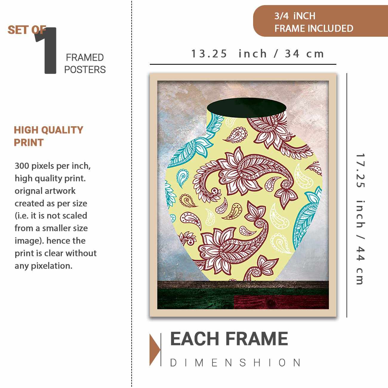 Elegant Modern Art Posters with Framed for Living Room Wall Decor-Kotart