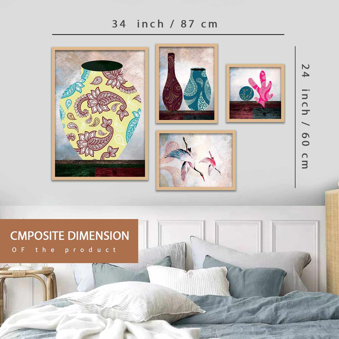 Elegant Modern Art Posters with Framed for Living Room Wall Decor-Kotart