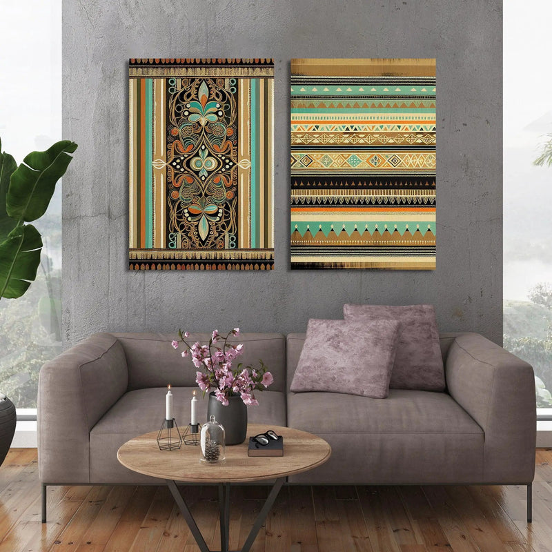 Ethnic Pattern Art Abstract Canvas Paintings for Living Room Bedroom Home and Office Wall Decor-Kotart
