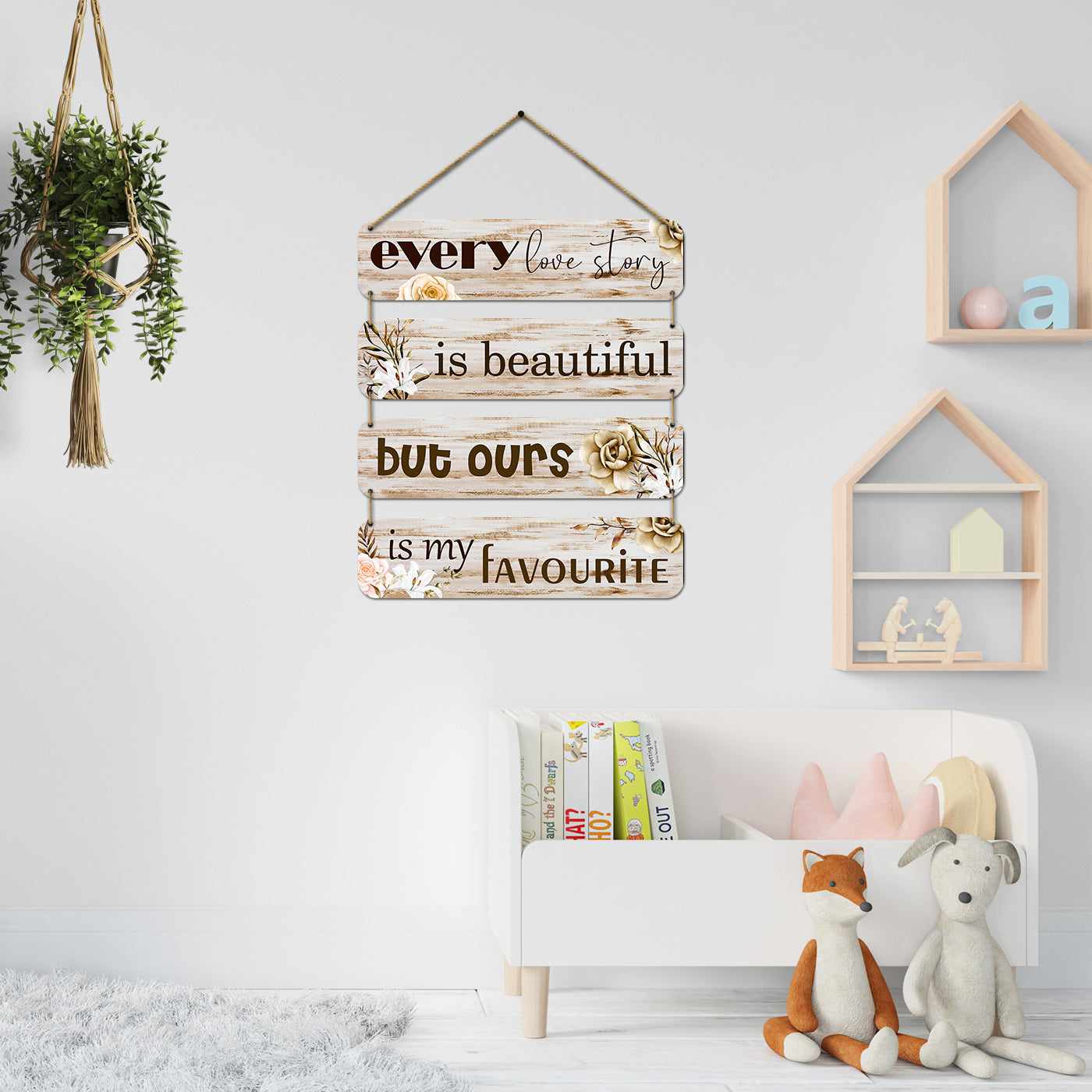 Family Quotes MDF Wall Hangings for Living Room Bedroom Entryway & Kids Room Wall Decor-Kotart