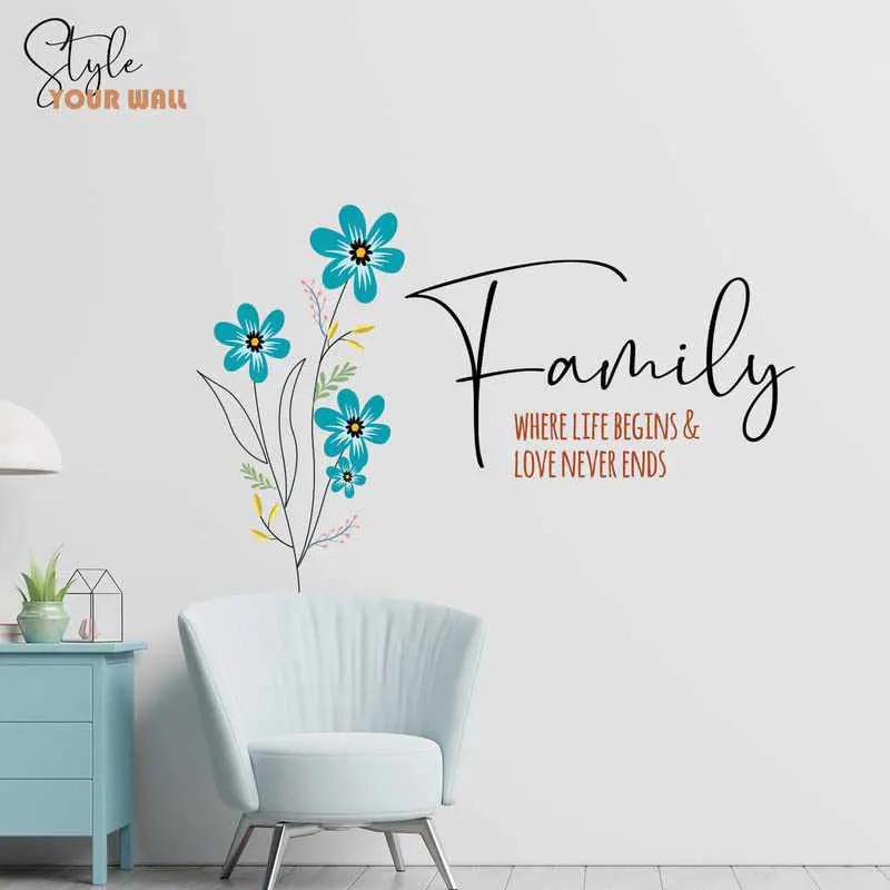 MEFOSS Family Quote Wall Stickers