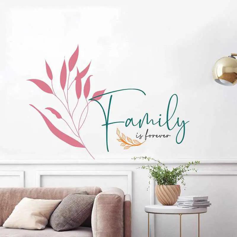 Family Quotes Wall Decals for Home and Living Room Decor-Kotart