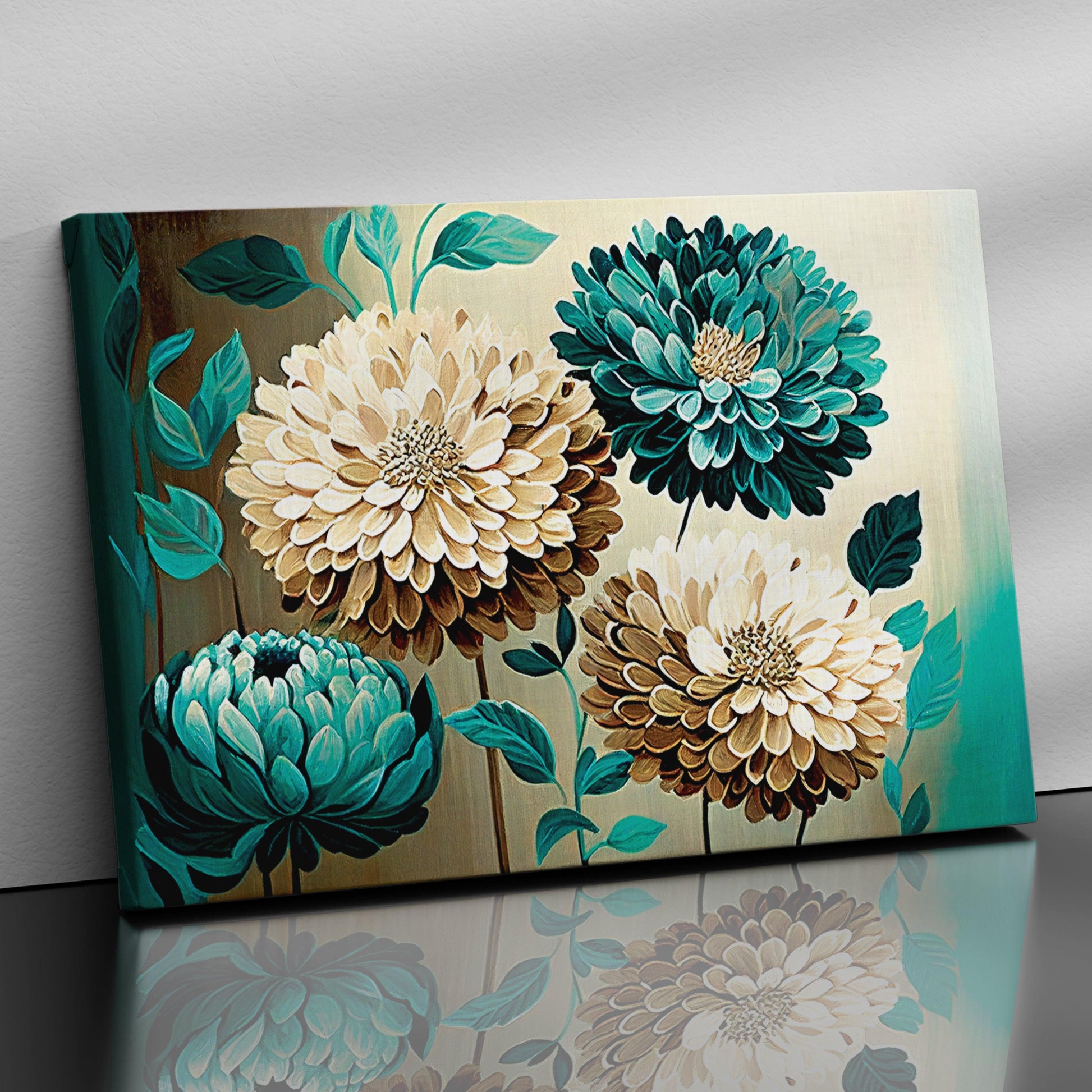 Floral Canvas Painting - Vibrant Large Canvas Art for Wall Decor - Kotart