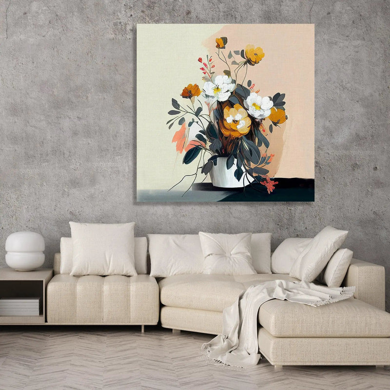 Floral Canvas Painting for Living Room Bedroom Wall Decor - Nature Inspired Canvas Art for Home Decor-Kotart
