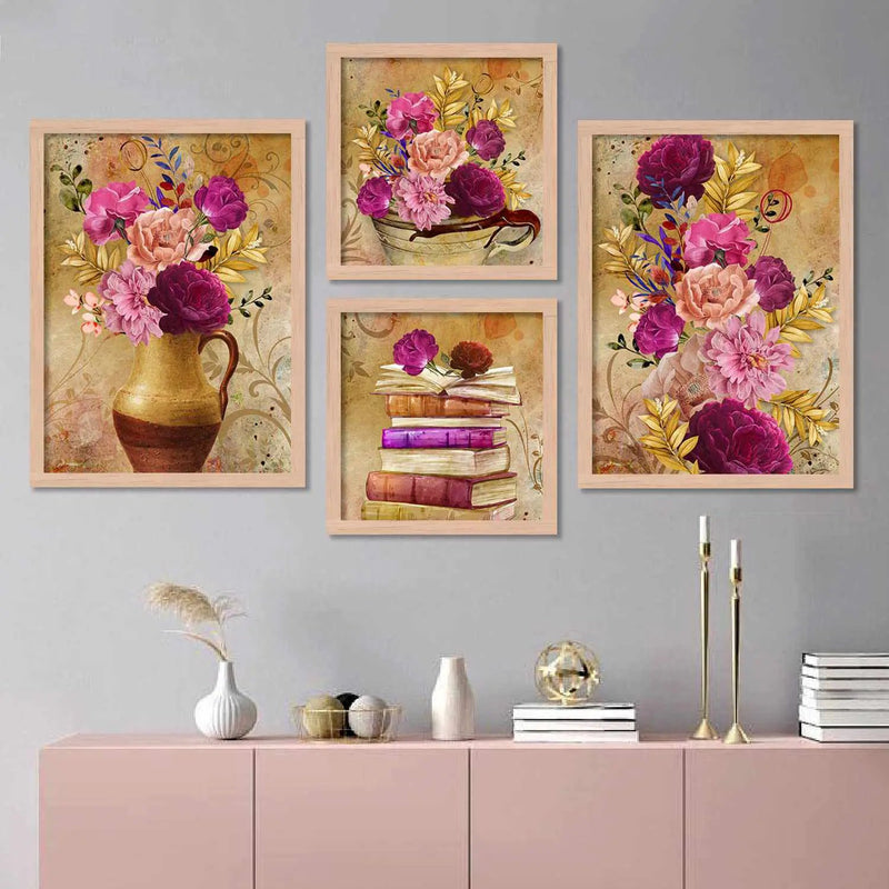 Floral Fascination II - Flower Theme Wall Art Set-Kotart