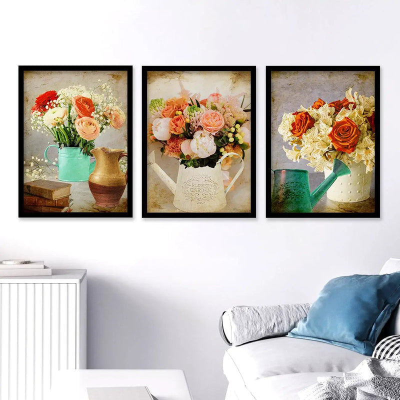 Floral Fever - Contemporary Floral Theme Framed Wall Art-Kotart