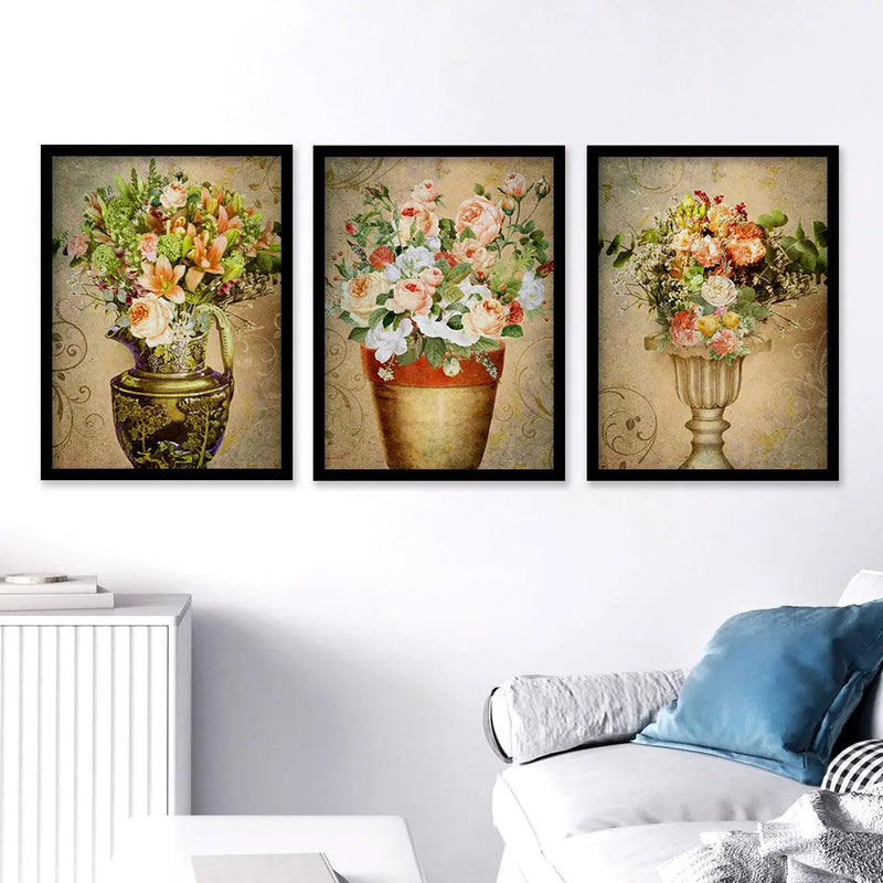 Floral Freedom - Floral Theme Abstract Art Prints for Bedroom Decor-Kotart