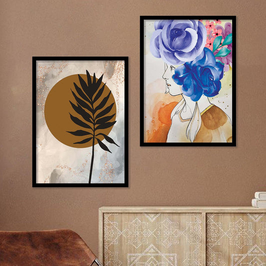 Floral Theme Modern Art Framed Wall Posters / Paintings for Home Decor-Kotart